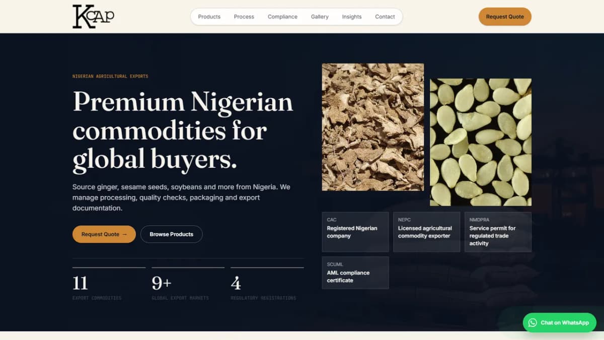 K-CAP Global Ltd website homepage