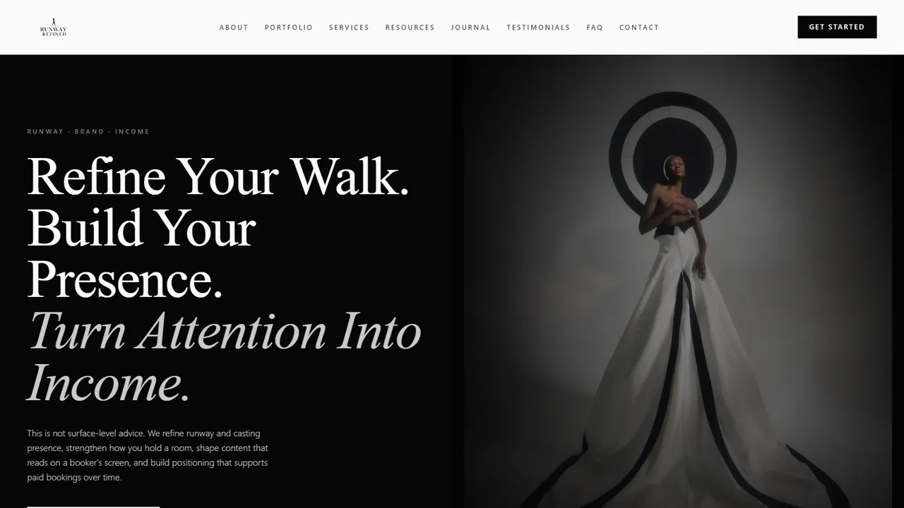 Runway Refined by Alek website homepage